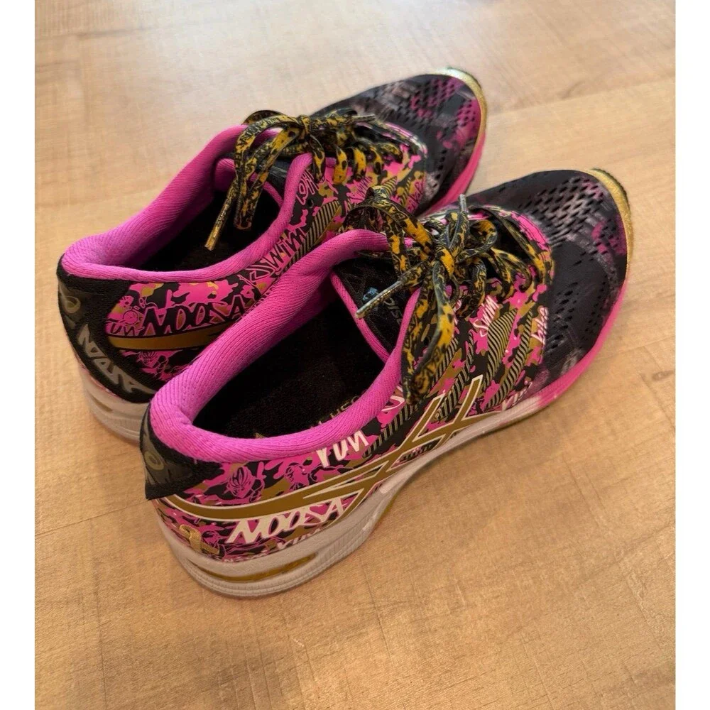 Like New ASICS Gel Noosa Tri 10 Women's Pink Black Gold Athletic Running Shoes